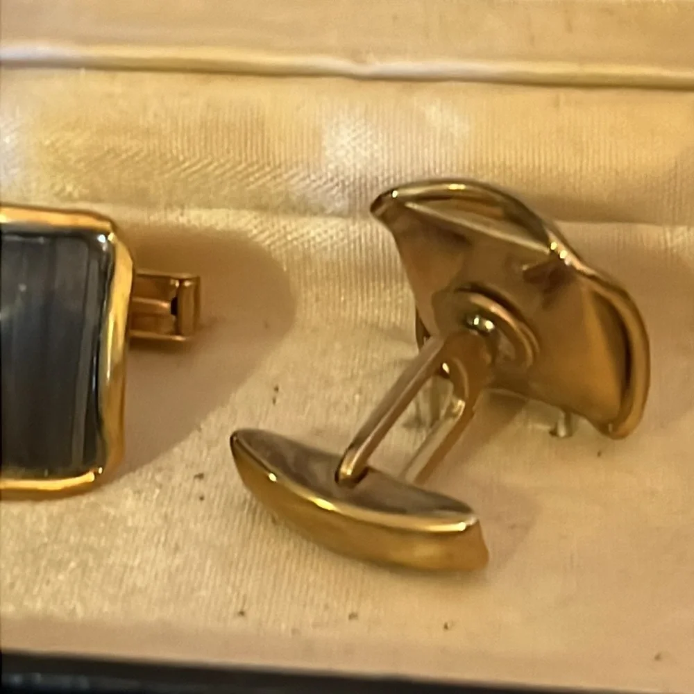 Lot vintage cufflinks & tie clips Pioneer Swank gold filled Shields